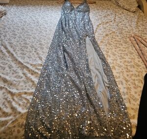 Silver Prom Dress